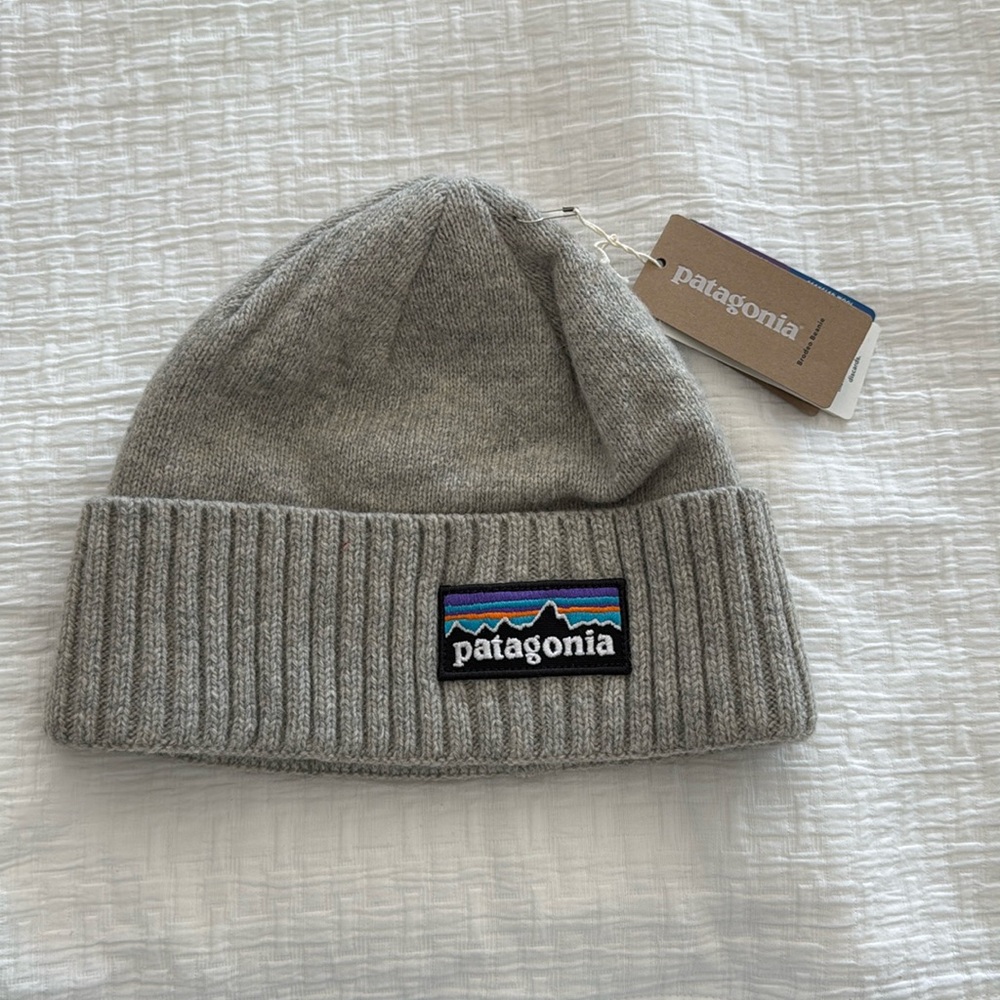 patagonia grey brodeo beanie unisex